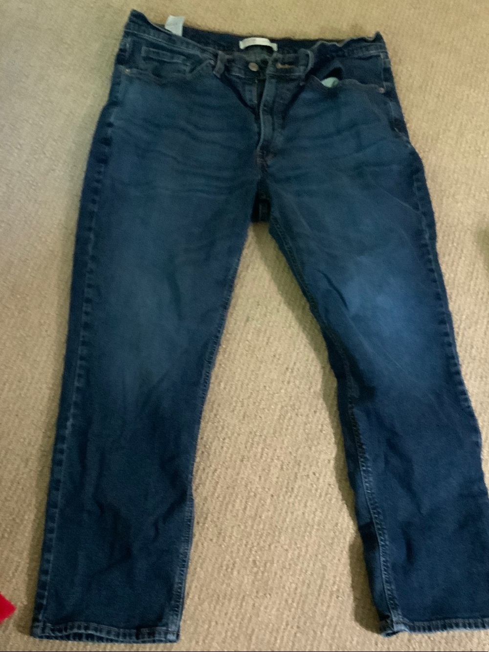 Levi's Men's Navy Blue Straight Jeans
